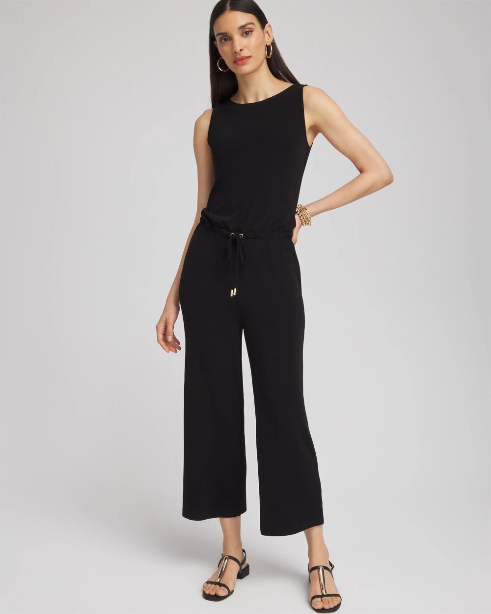 Petite Travelers™ Tie Waist Jumpsuit | Chico's